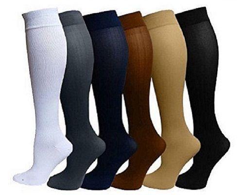 ROYALUCK Graduated Compression Socks Knee High Support Stockings 9 Colors (S-XXL)