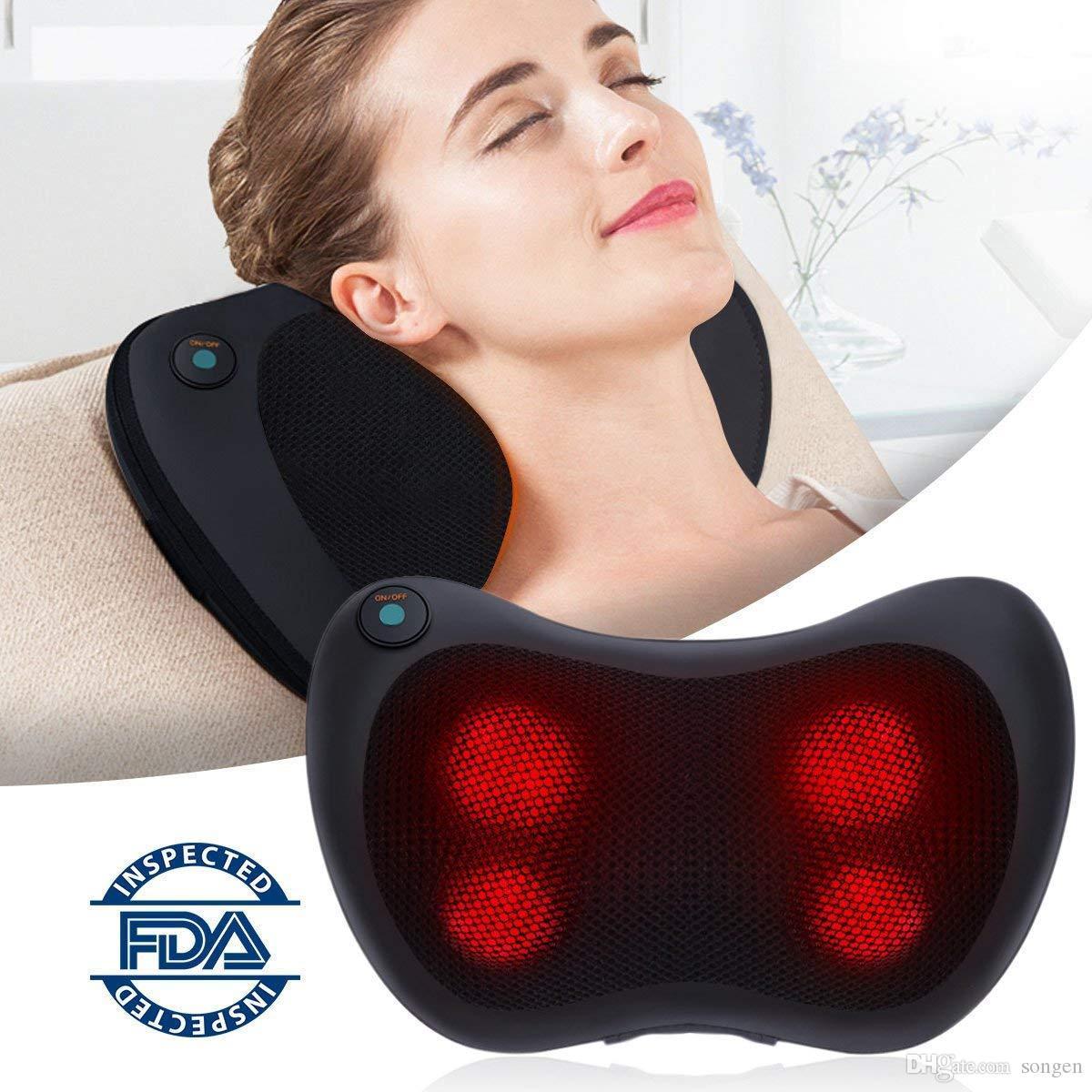Shiatsu Neck Shoulder & Back Massager with Heat - Car Seat Head Rest Ready