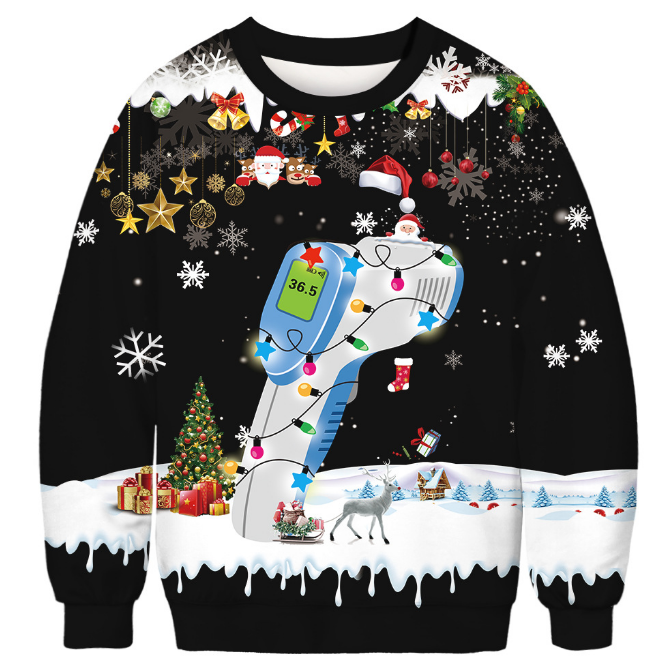 2024 Ugly Christmas Sweater  Men & Women Long Sleeve Pullover Hoodies Casual Unisex Sweatshirts
