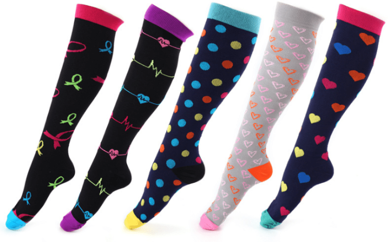 Designer Compression Socks 20-30 mmHg Support Stockings for Circulation, Swelling & Energy