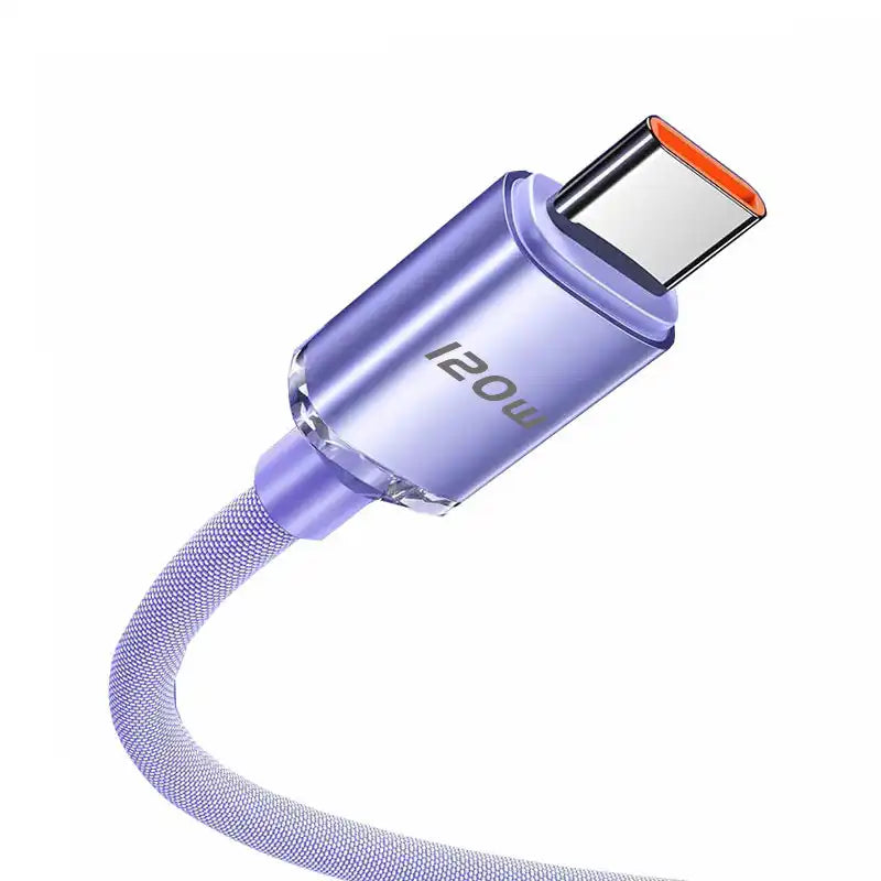 120W 6A Type C Cable Fast Charging and Data Transfer 1M/1.5M/2M
