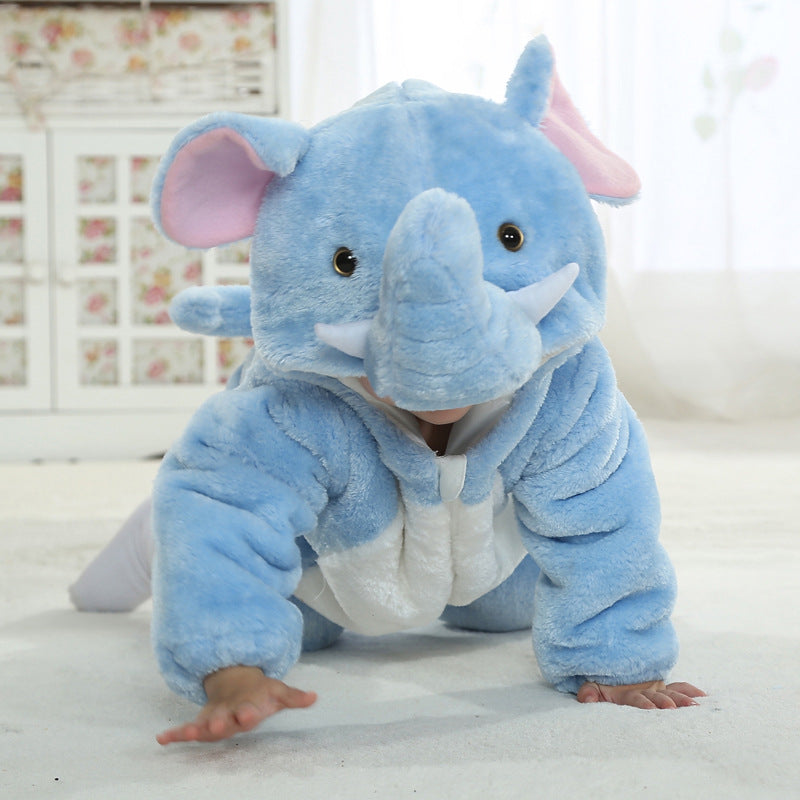 Winter Warm & Comfy Animal Shape Flannel Baby Children's Clothing Crawling Clothes