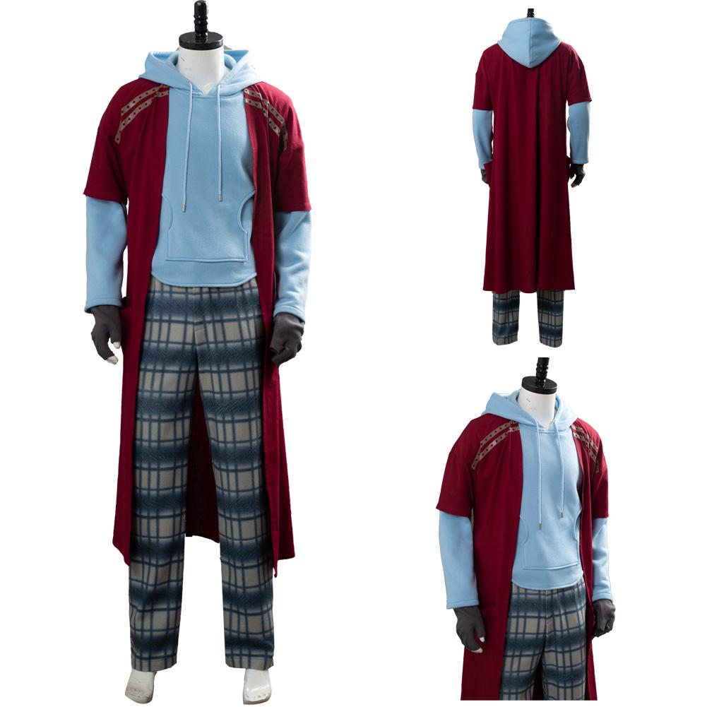 Halloween Costume Fat Thor Endgame Coat + Underwear + Trousers + Beard and Wig