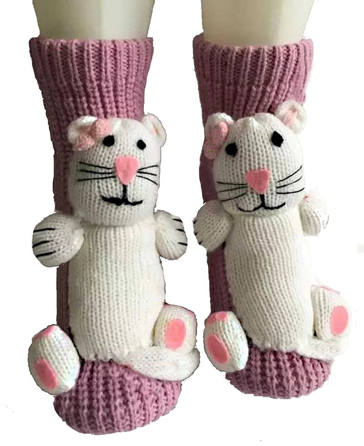 3D Cartoon Anti-Skid Wool Socks Knit Socks Thickened Winter Warm Christmas Socks