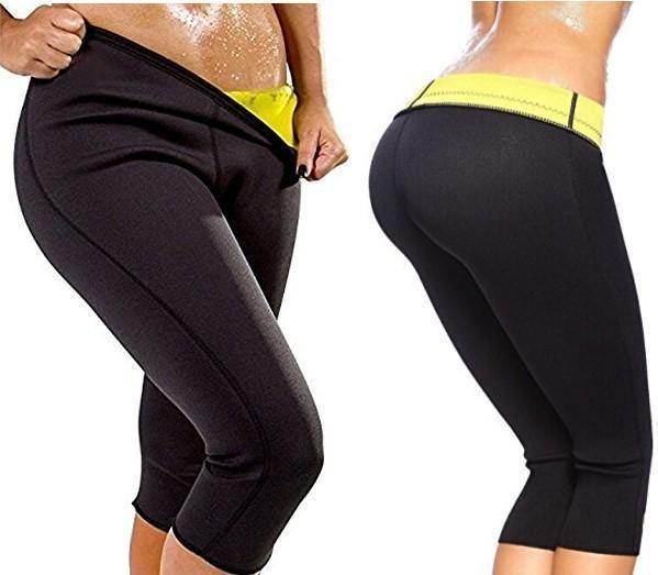 Sauna Pants Sweat Waist Slimming Weight Loss Hot Shaper Fat Burn Capris