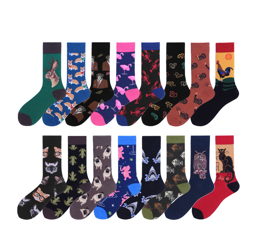 Personality Novelty Animal Series Seafood Shark Lobster Socks