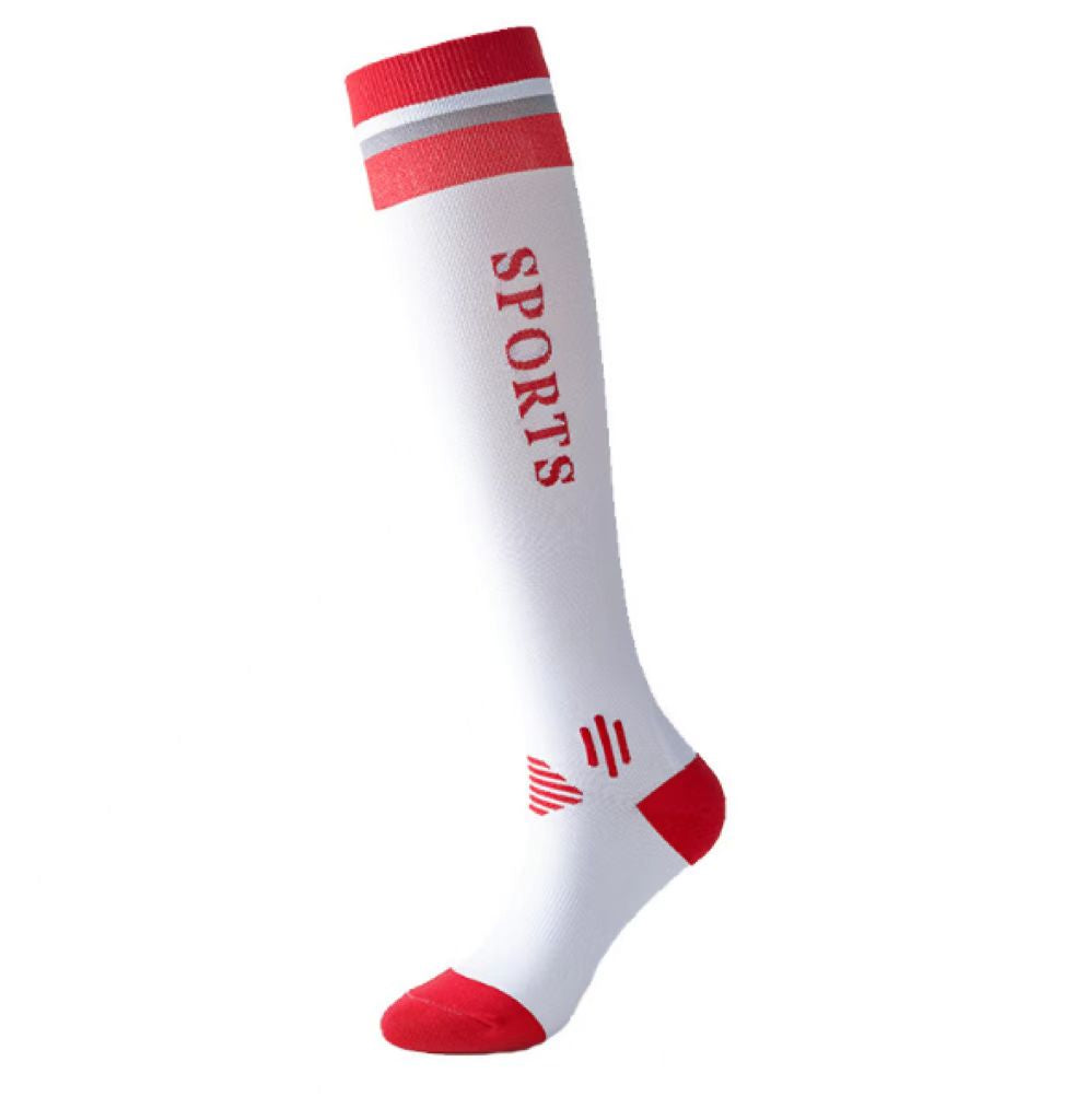 Multicolor optional men's and women's letters long tube sports compression socks