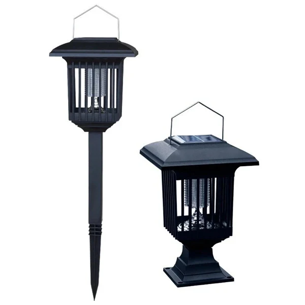 2-in-1 Solar LED Garden Light & Mosquito Zapper – UV Insect Killer for Outdoor Use
