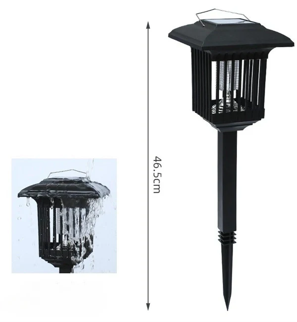 2-in-1 Solar LED Garden Light & Mosquito Zapper – UV Insect Killer for Outdoor Use