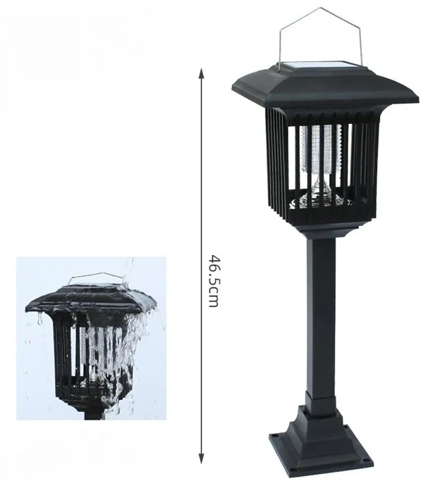 2-in-1 Solar LED Garden Light & Mosquito Zapper – UV Insect Killer for Outdoor Use