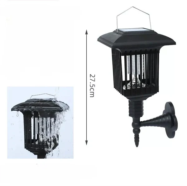 2-in-1 Solar LED Garden Light & Mosquito Zapper – UV Insect Killer for Outdoor Use