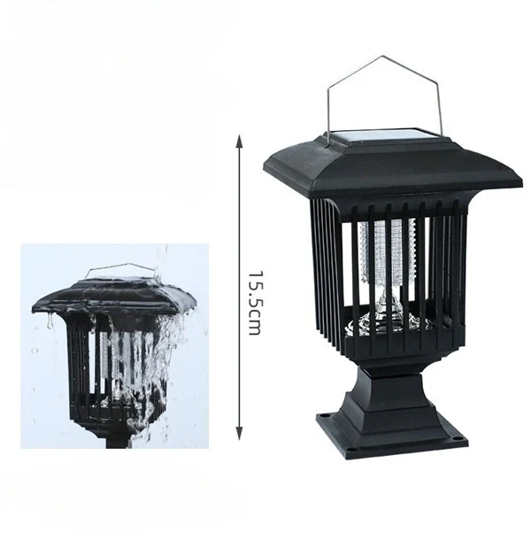 2-in-1 Solar LED Garden Light & Mosquito Zapper – UV Insect Killer for Outdoor Use