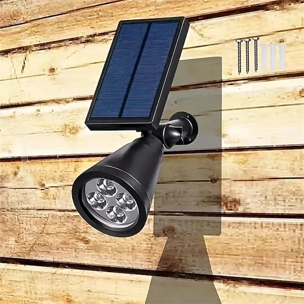 2-in-1 Solar Spotlights - IP65 Waterproof Outdoor Landscape & Security Lights for Yard, Garden, Pathway, Walkway - 4/7/18 LED Beads for Enhanced Brightness