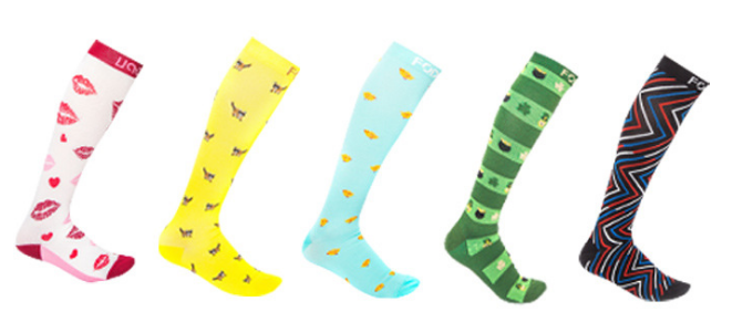 Fit Compression Socks with Graduated Target Zones 20-30 mmHg Support Stockings