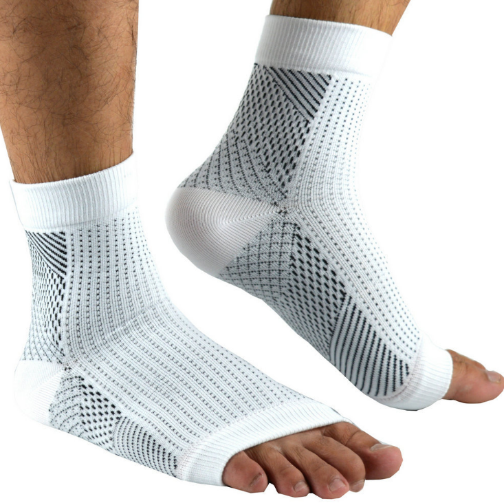 Compression Foot Sleeves - Open Toe Socks for Plantar Fasciitis and Arch Pain