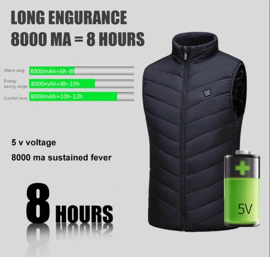 Unisex Usb Electric Heated Vests/Jacket 2019 Upgrade Lightweight