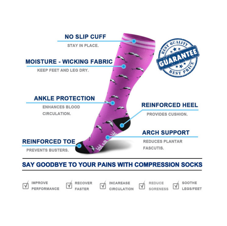 Designer Compression Socks - Support Stockings ~ Reduce Swelling
