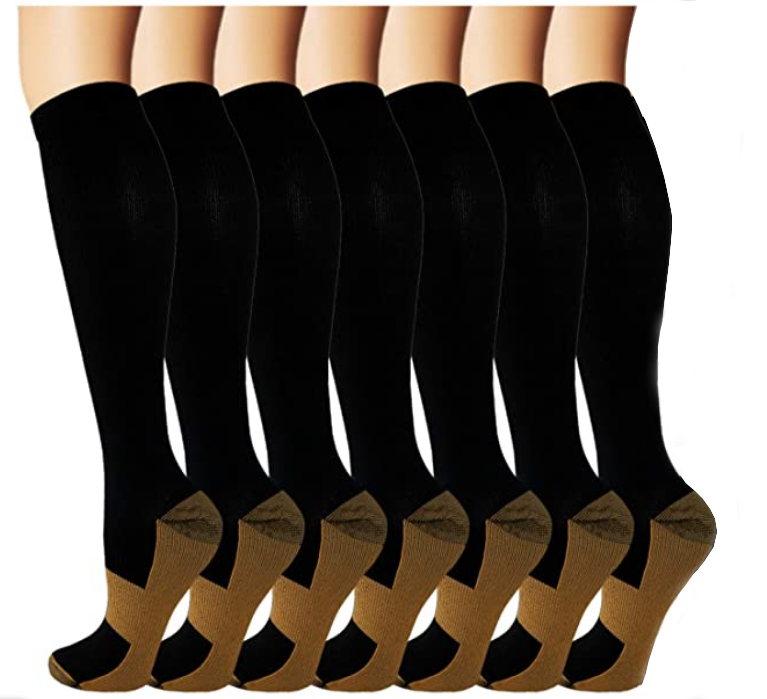 Copper Compression Socks (7 Pairs) for Women & Men-Workout And Recovery