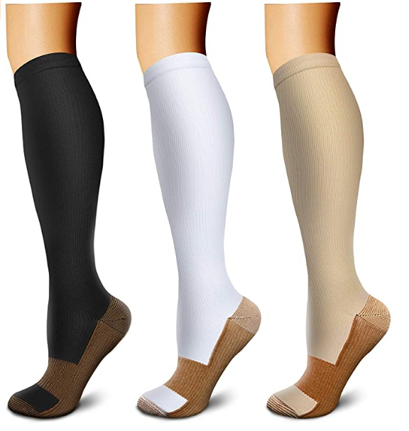 ROYALUCK Compression Socks Compression Stockings(3 Pairs) for Women & Men-Workout And Recovery