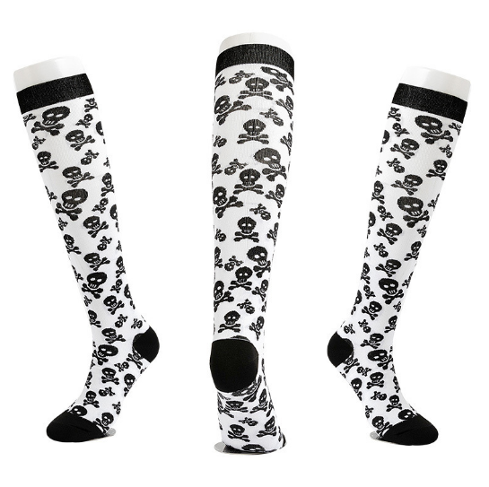 Halloween Skull Compression Socks Support 20-30mmHg-For Men and Women-Workout And Recovery