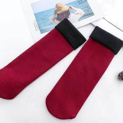 Winter Warmer Thicken Thermal Wool Cashmere Snow Socks Seamless Velvet Boots Floor Sleeping Socks For Men & Women