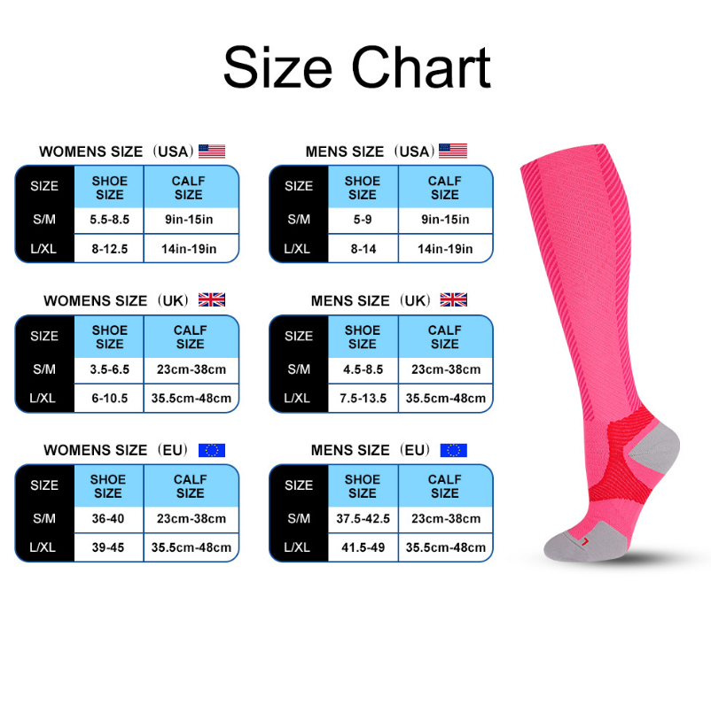 Professional Sport Fitness Compression Socks Running Socks - Graduated Support Stockings