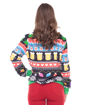 Beer Ugly Christmas Sweater Party Funny Men Women Sweatshirt