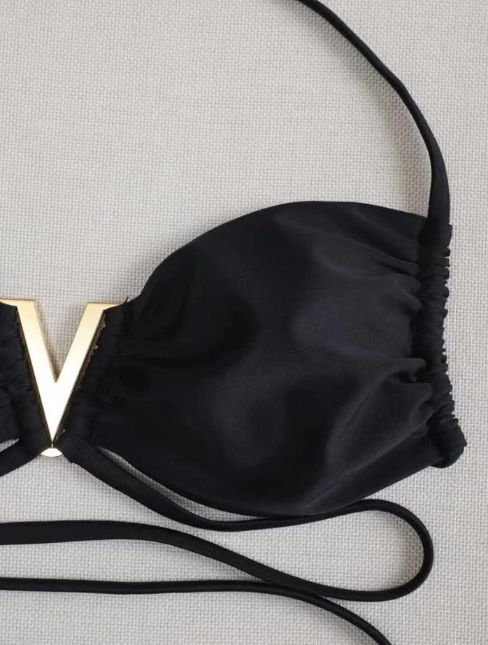 Women's Sexy Backless Three - Piece Bikini Swimsuit