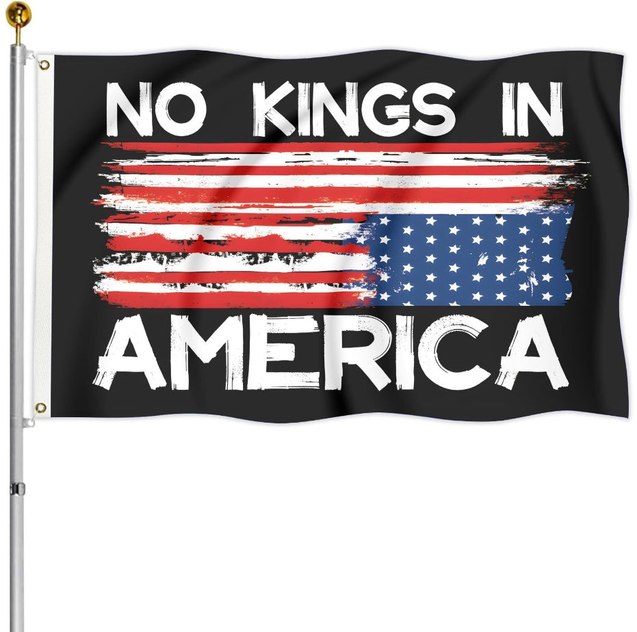 No Kings In America Flag 3x5FT for Indoor Outdoor Decoration