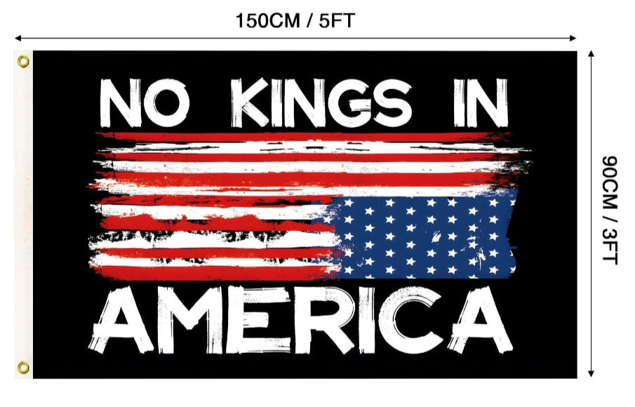 No Kings In America Flag 3x5FT for Indoor Outdoor Decoration