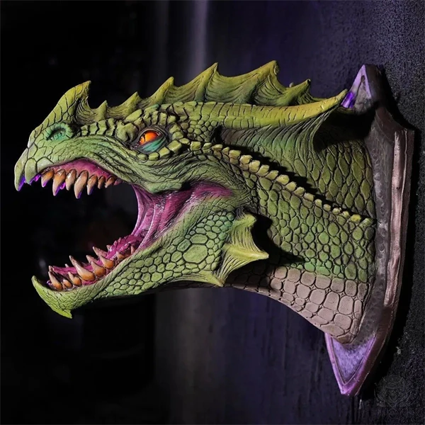 2025 3D Wall Mounted Dragon Sculpture with Illuminating Wall Glow Spray
