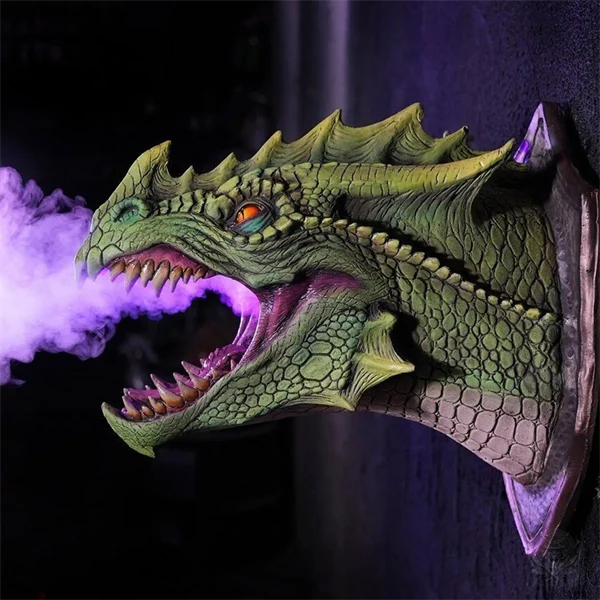 2025 3D Wall Mounted Dragon Sculpture with Illuminating Wall Glow Spray