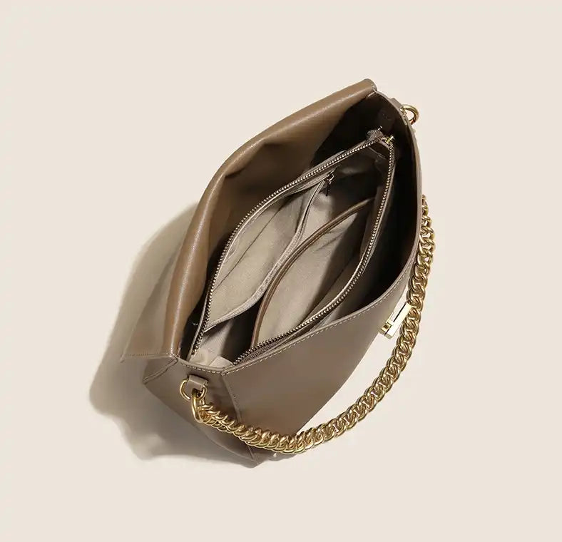 2025 Minimal Chic Dual Mode Genuine Leather Crossbody Bag Shoulder Bag