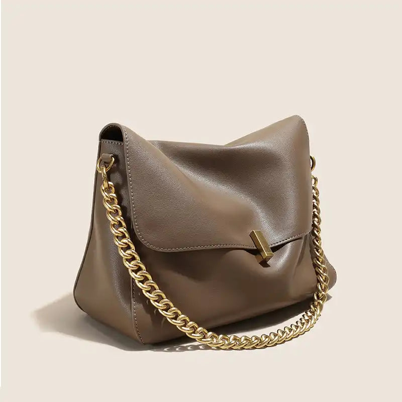 2025 Minimal Chic Dual Mode Genuine Leather Crossbody Bag Shoulder Bag