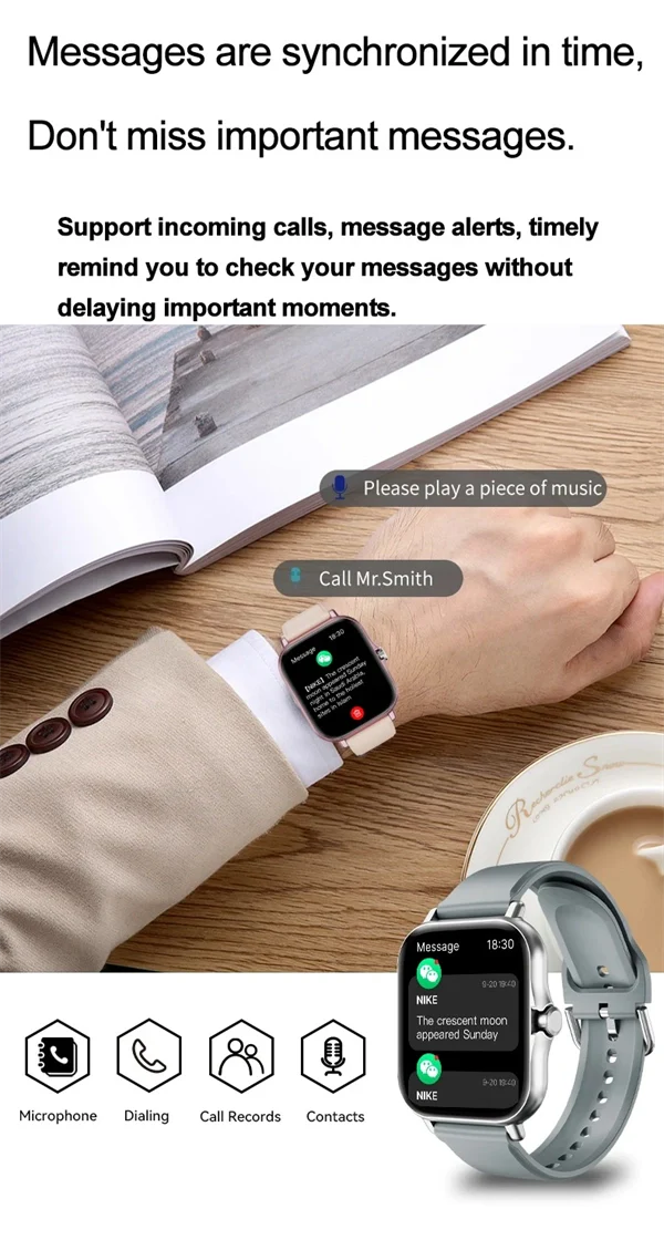 2025 Smart Watch for Men & Women - Bluetooth Call, Full Touch Screen, Heart Rate Monitor, Fitness Tracker, Sports Watch, Perfect Gift