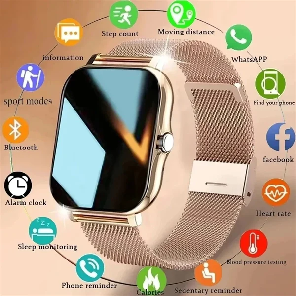 2025 Smart Watch for Men & Women - Bluetooth Call, Full Touch Screen, Heart Rate Monitor, Fitness Tracker, Sports Watch, Perfect Gift