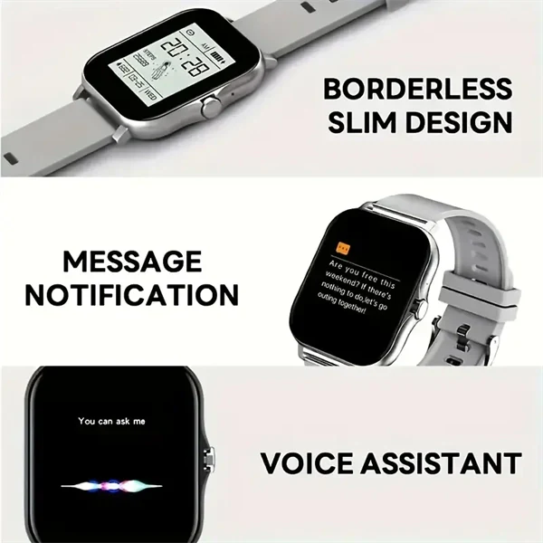 2025 Smart Watch for Men & Women - Bluetooth Call, Full Touch Screen, Heart Rate Monitor, Fitness Tracker, Sports Watch, Perfect Gift