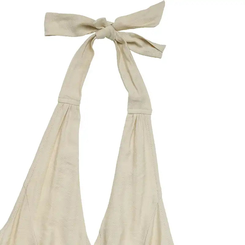 2025 Summer Simple Breathable Backless Button Jumpsuit