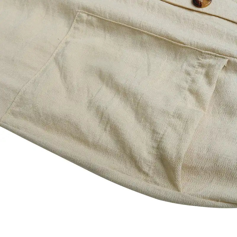 2025 Summer Simple Breathable Backless Button Jumpsuit