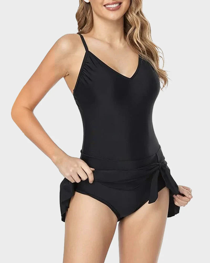 2025 Women's Tummy Control Slim Fit Plus Size One Piece Swimsuit 👙