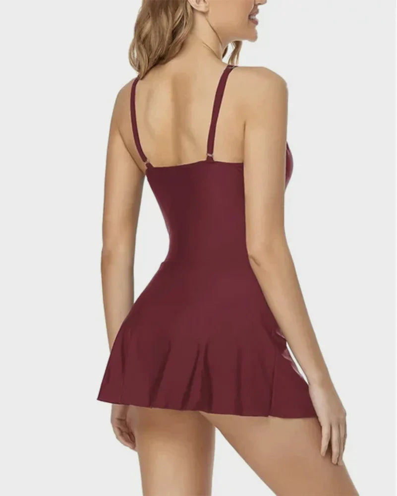 2025 Women's Tummy Control Slim Fit Plus Size One Piece Swimsuit 👙