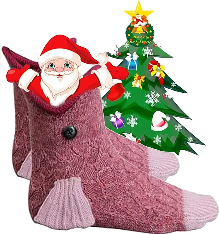 Funny Knitting Cuff Crocodile Animal Pattern Shark Socks