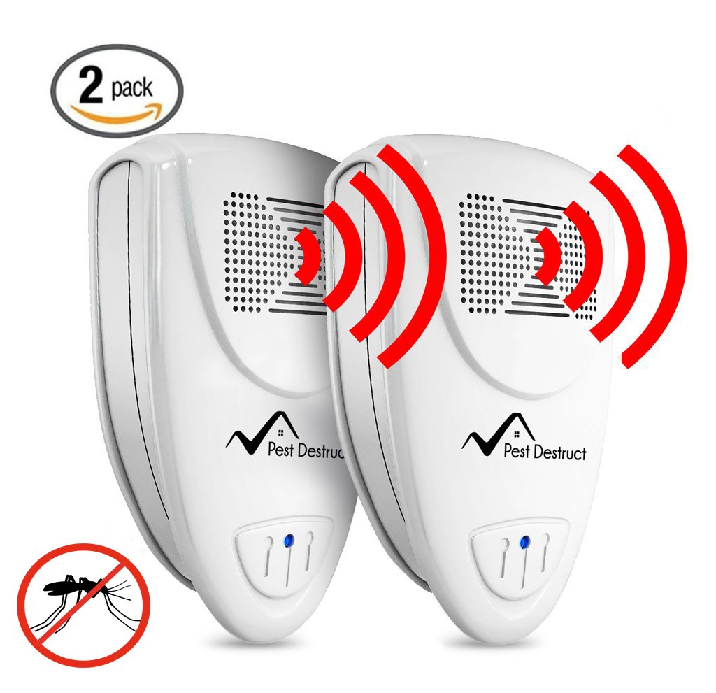 Ultrasonic Mosquito Repeller - PACK OF 2 - 100% SAFE for Children and Pets - Get Rid Of Mosquitoes In 7 Days