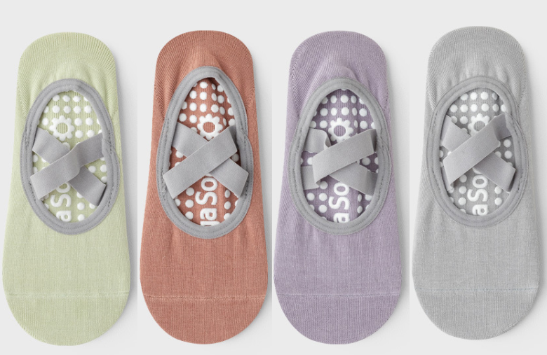 Professional Fitness Sports Anti-Skid Dispensing Instep Cross Strap Yoga Socks Dance Floor Socks