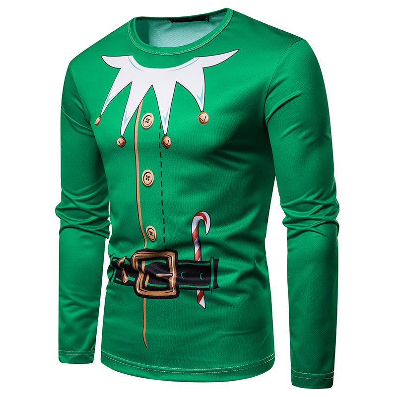 3D Personality Print Genderless Ugly Christmas Long Sleeve T-Shirt