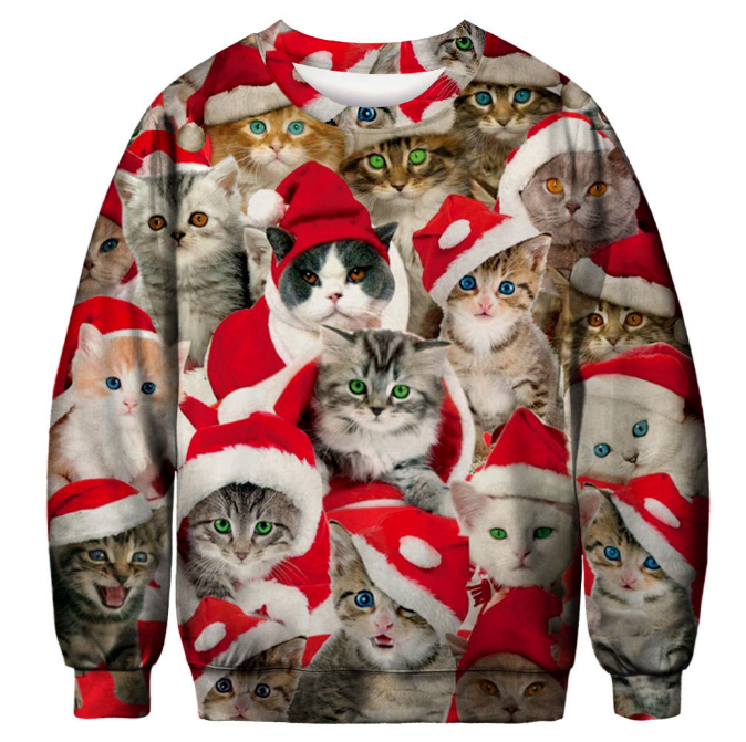 2024 Ugly Christmas Sweater  Men & Women Long Sleeve Pullover Hoodies Casual Unisex Sweatshirts
