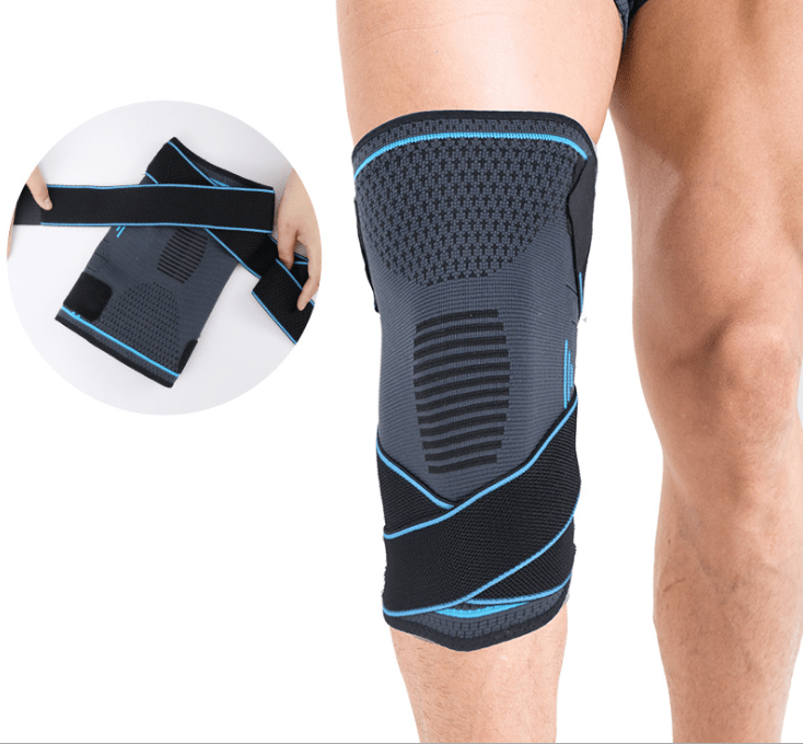 Knee Brace Compression Sleeve with Stabilizer Straps Meniscus Patella Support