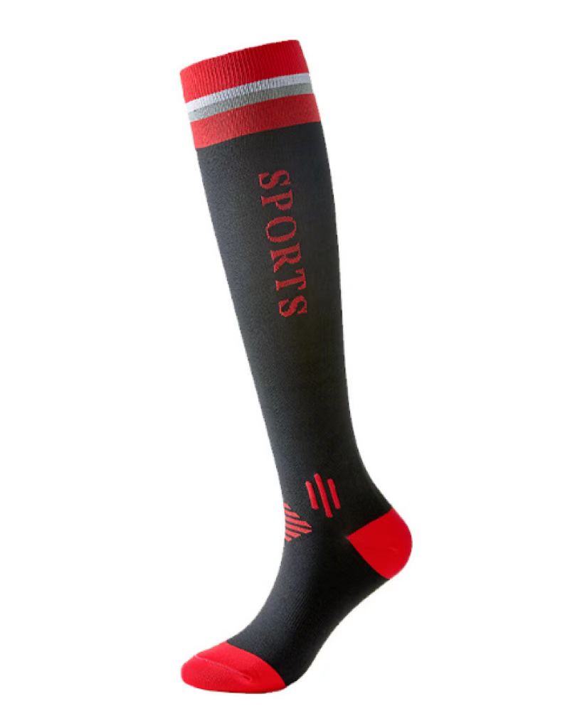 Multicolor optional men's and women's letters long tube sports compression socks