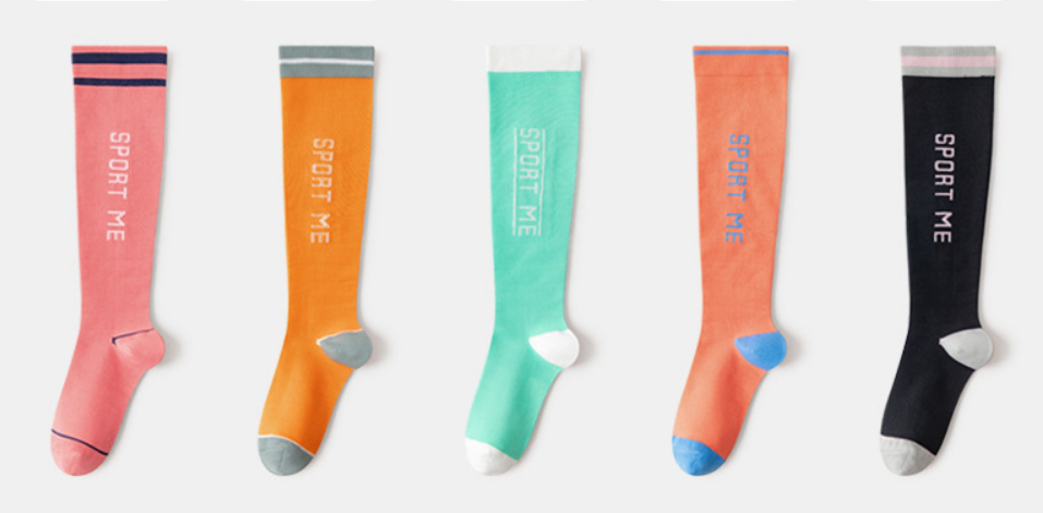 5 pairs of new compression socks for men and women, sports cycling compression socks