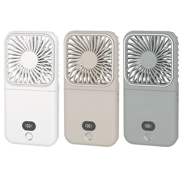 3-in-1 Foldable Personal Fan with Built-in Makeup Mirror Handheld & Wearable for Women